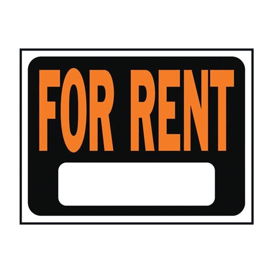 Main 1 - SIGN FOR RENT 9X12IN PLASTIC - Arlington Coal & Lumber