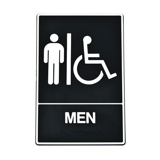 Main 1 - SIGN BRAILLE MEN HANDCAP 6X9IN - Arlington Coal & Lumber