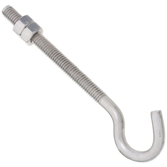Main 1 - 221713 HOOK BOLT SS 5/16X5 BOLT J-HOOK 5/16X5IN SS - Arlington Coal & Lumber