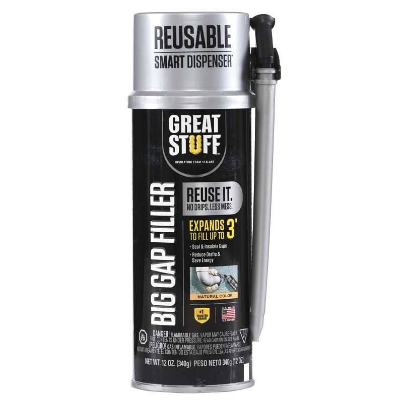 Main 1 - GREAT STUFF SMART DISPENSER FOAM SEALANT INSULATION TRIPLE EXPANDING 12OZ (BLACK CAN) - Arlington Coal & Lumber