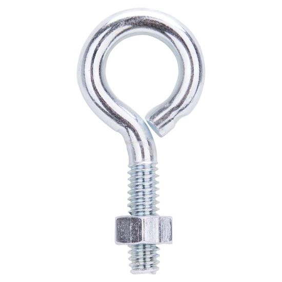 Main 1 - ZINC EYE BOLT W/NUTS 1/4X2 EYE BOLT STL 1/4X2IN ZINC - Arlington Coal & Lumber