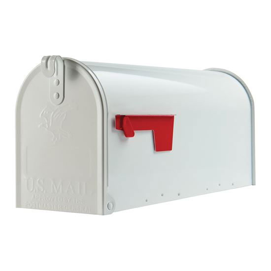Main 1 - WHITE STANDARD STEEL MAILBOX - POST MOUNT - Arlington Coal & Lumber