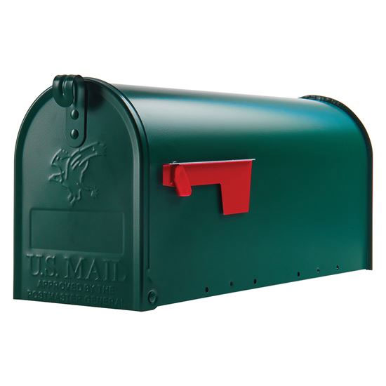 Main 1 - E1100G00 MAILBOX STD GRN STEEL POST MNT - Arlington Coal & Lumber