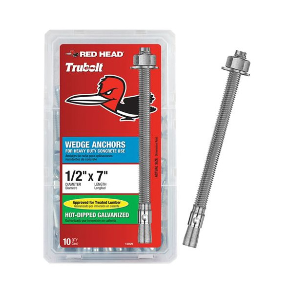 Main 1 - RED HEAD 1/2 X 7 HD GALV WEDGE ANCHOR (10PC) #12029 - Arlington Coal & Lumber