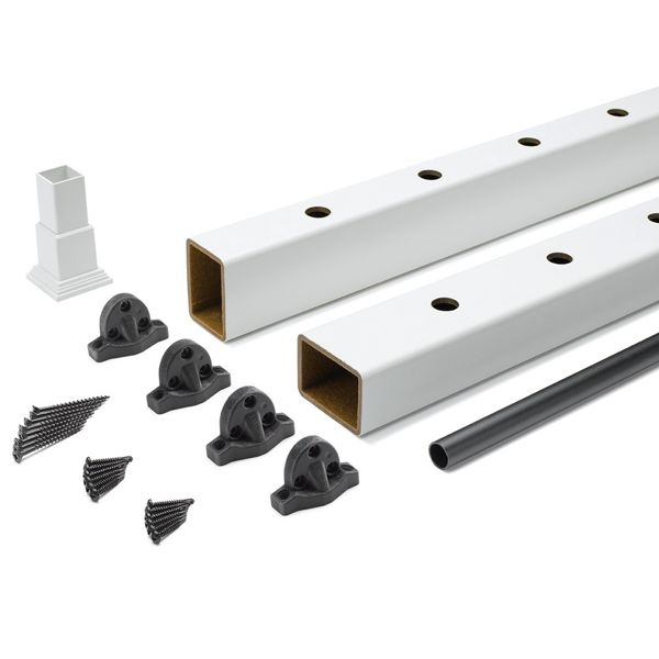 Main 1 - TREX TRANSCEND WHITE STAIR 67.5" X 36" RAIL KIT  - Arlington Coal & Lumber
