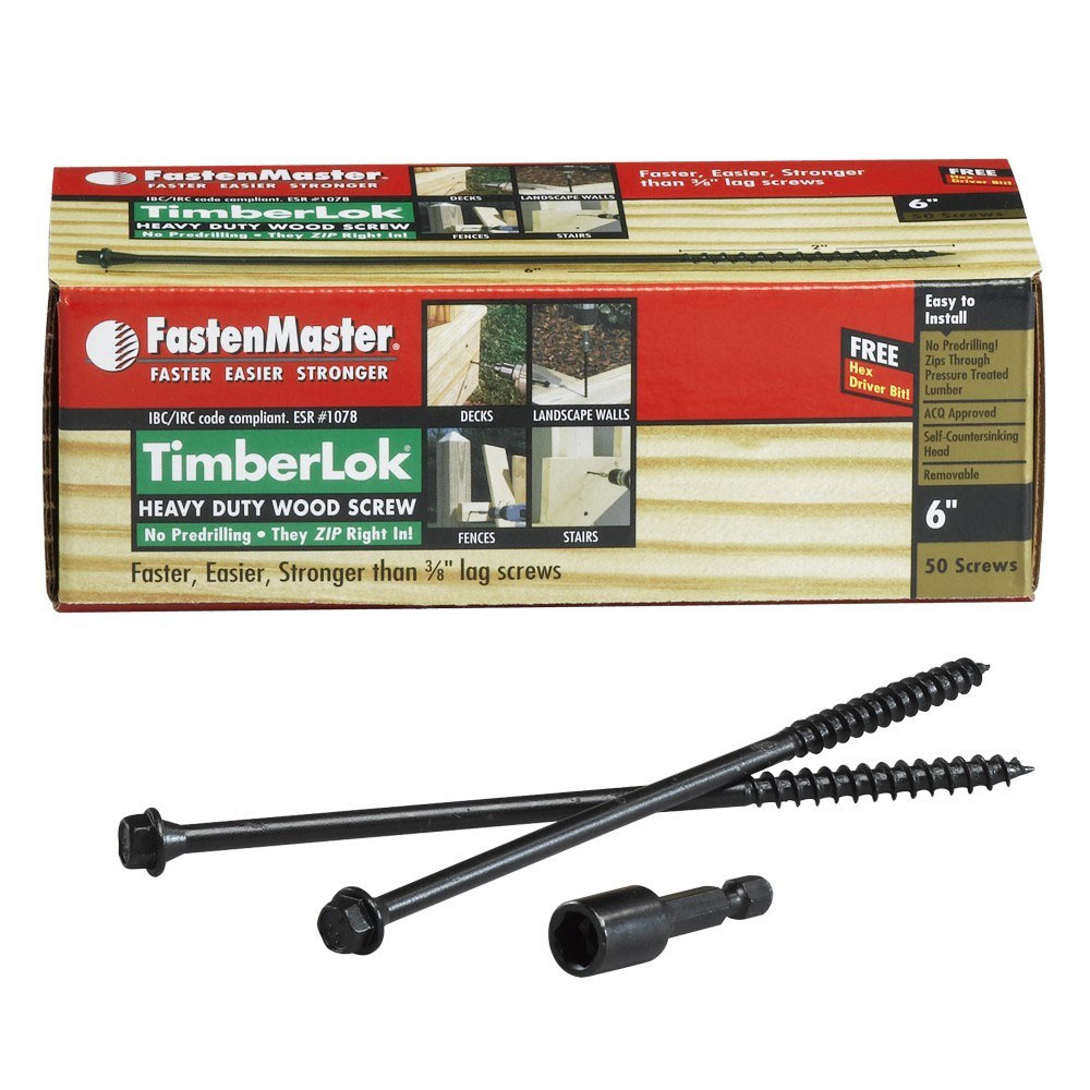 Main 1 - BX (50) 6" TIMBERLOK HEAVY DUTY WOOD SCREW - Arlington Coal & Lumber