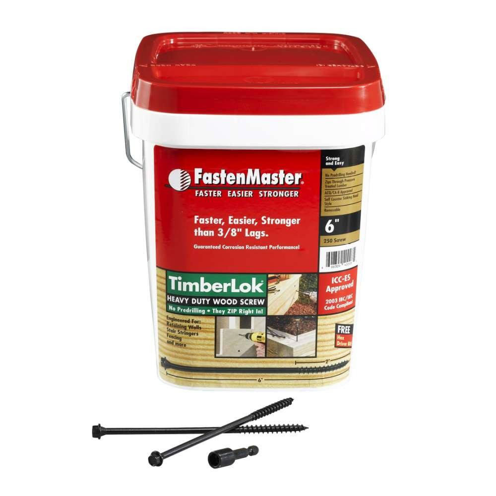 Main 1 - BUCKET (250) 10" TIMBERLOK HEAVY DUTY WOOD SCREW - Arlington Coal & Lumber