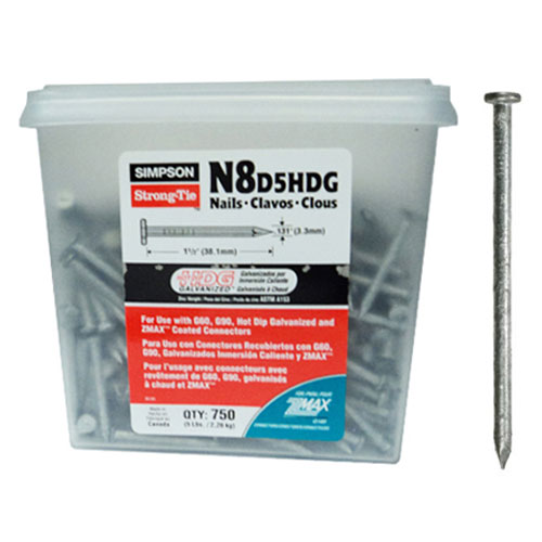 Main 1 - SIMPSON 8D HDG 1-1/2" (.131) JOIST NAILS 5 LB. 750PCS (N8D5HDG-R) - Arlington Coal & Lumber