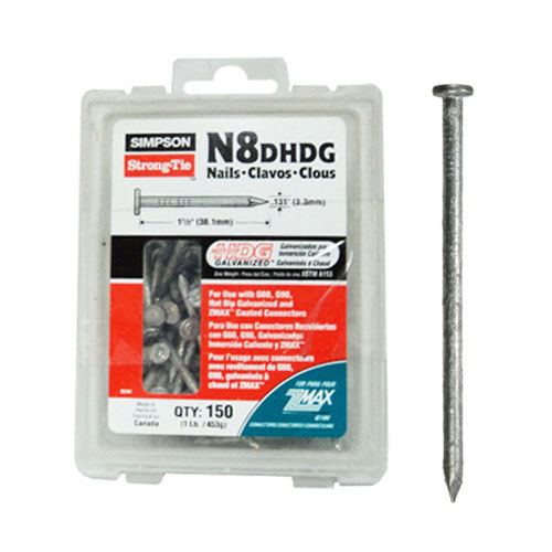 Main 1 - SIMPSON 8D HDG 1-1/2" (.131) JOIST NAILS 1 LB. 150PCS (N8DHDG-R) - Arlington Coal & Lumber