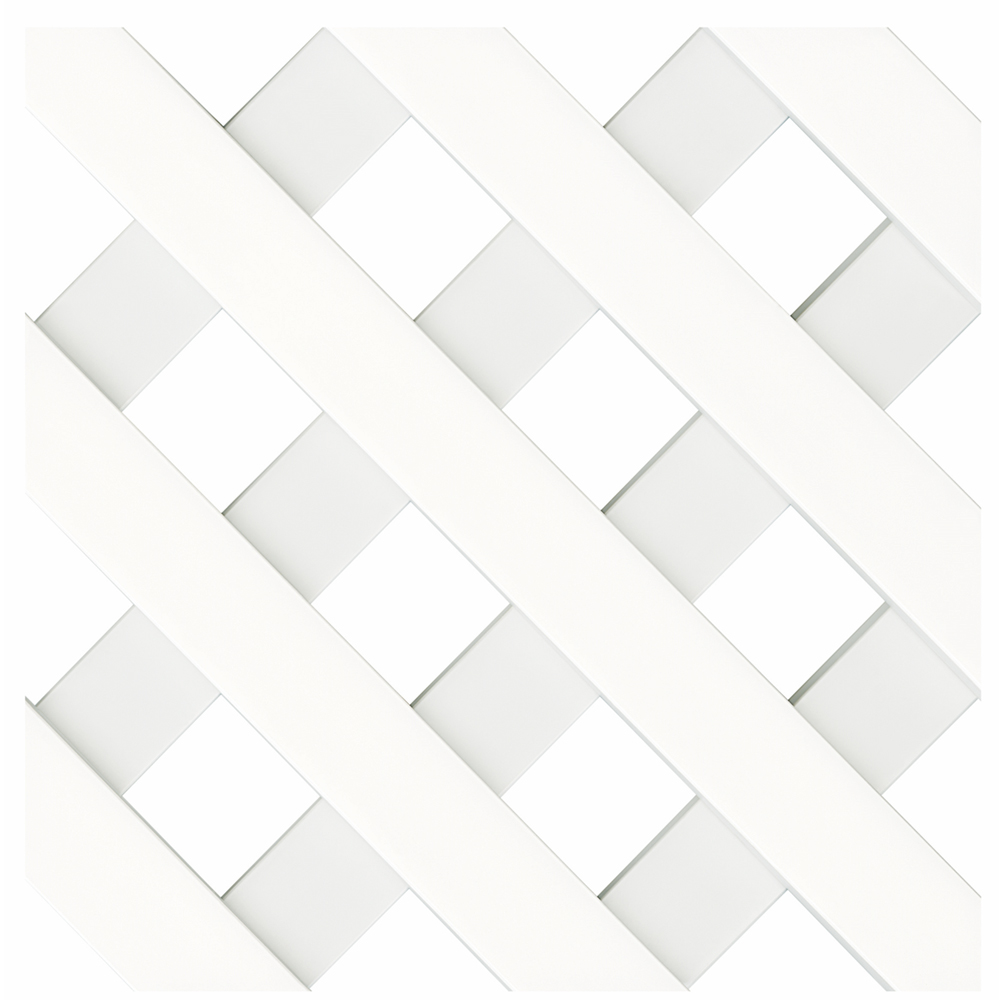 Main 1 - 4' X 8' PERMALATT 1" DIAGONAL WHITE LATTICE PANEL - Arlington Coal & Lumber