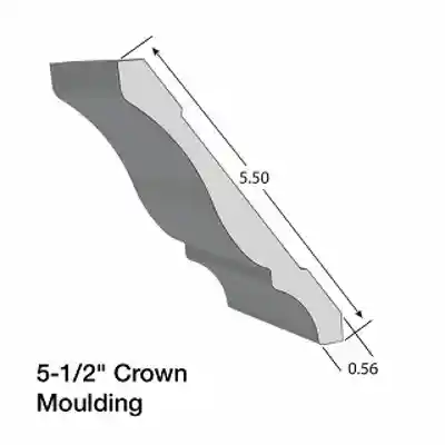 KLEER PVC 5-1/4" CROWN 9/16" X 5-1/2" X 16' (8004) #5045 (8/PK) - Arlington Coal & Lumber