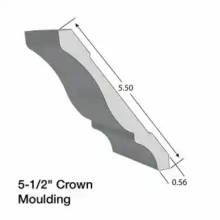 Main 1 - KLEER PVC 5-1/4" CROWN 9/16" X 5-1/2" X 16' (8004) #5045 (8/PK) - Arlington Coal & Lumber