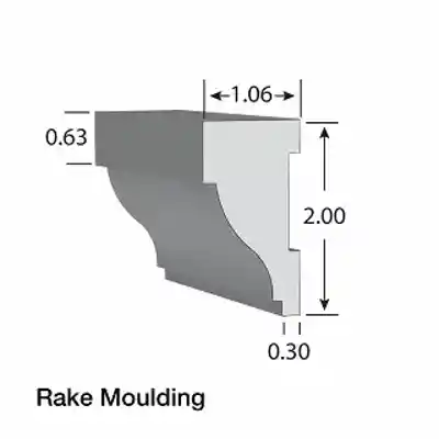 KLEER PVC RAKE MOULDING 1-1/16" X 2" X 16' #5287 (10/PK) - Arlington Coal & Lumber