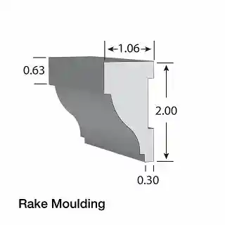 Main 1 - KLEER PVC RAKE MOULDING 1-1/16" X 2" X 16' #5287 (10/PK) - Arlington Coal & Lumber