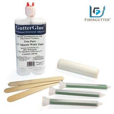 Main 2 - FIBER-GUTTER 2-PART ADHESIVE (220 ML) INCLUDES H/D MESH & (36-GRIT) SANDPAPER - Arlington Coal & Lumber