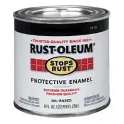 PAINT RUST OBS SAT BLACK 1/2PT - Arlington Coal & Lumber