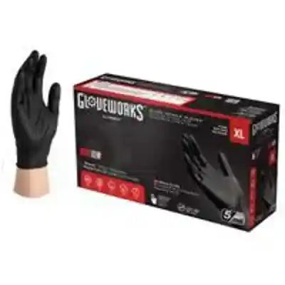 AMMEX BLACK HD 5MIL NITRILE DISPOSABLE GLOVE X-LARGE 100CT - Arlington Coal & Lumber
