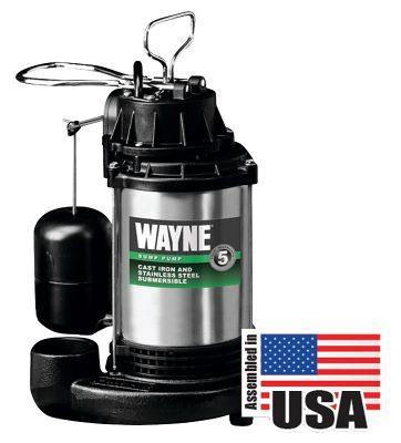 Main 2 - WAYNE 3/4HP CAST IRON SUMP PUMP CDU980E - Arlington Coal & Lumber