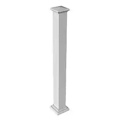 RDI TITAN PRO 42" WHITE BLANK POST VINYL SLEEVE, GALV STRUCT. POST; 2-PC POST SKIRT NO BRACKETS INCLUDED (73018658) - Arlington Coal & Lumber