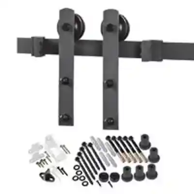 DOOR BARN HDWR KIT MATTE BLACK - Arlington Coal & Lumber