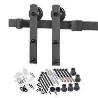 Main 1 - DOOR BARN HDWR KIT MATTE BLACK - Arlington Coal & Lumber