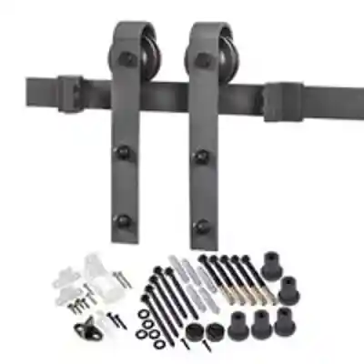 DOOR BARN HARDWR KIT MATTE BLACK - Arlington Coal & Lumber
