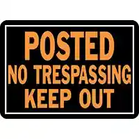 Main 1 - SIGN NO TRESPASSING/KEEP OUT - Arlington Coal & Lumber