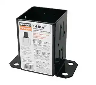 Main 2 - SIMPSON FPBB44 4X4 POST BASE BLACK POWDER-COATED (10/CTN) - Arlington Coal & Lumber