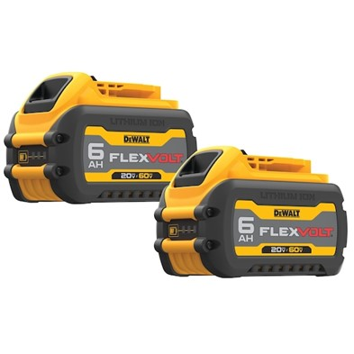 Main 3 - DEWALT DCB606-2 20/60V MAX FLEXVOLT 6AH FLEXVOLT BATTERY 2PK - Arlington Coal & Lumber