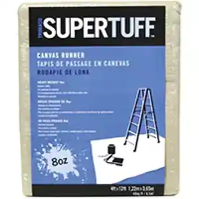 SUPERTUFF 4 X 12 FT 8 OZ HEAVY DUTY CANVAS DROPCLOTH RUNNER (58907) BLUE - Arlington Coal & Lumber