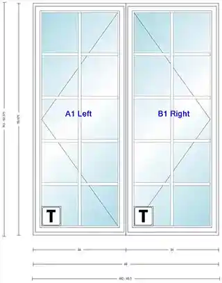 Main 1 - ANDERSEN CN235 UNIT, "TEMP" HP LOW-E4 GLASS, FINELIGHT 2W34H, WHITE PI, WHITE GBG - Arlington Coal & Lumber
