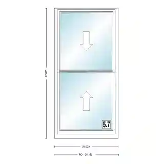 Main 1 - ANDERSEN 400 SERIES TW210510 WHT DH UNIT HIGH PERF LOW-E4 GLASS # 1600089 - Arlington Coal & Lumber