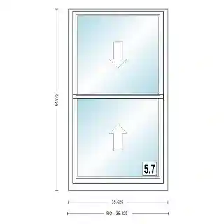 Main 1 - ANDERSEN 400 SERIES TW21052 WHT DH UNIT HIGH PERF LOW-E4 GLASS # 1600087 - Arlington Coal & Lumber