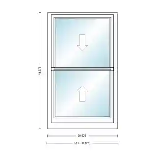 Main 1 - ANDERSEN 400 SERIES TW24210 WHT DH UNIT HIGH PERF LOW-E4 GLASS # 1611856 - Arlington Coal & Lumber