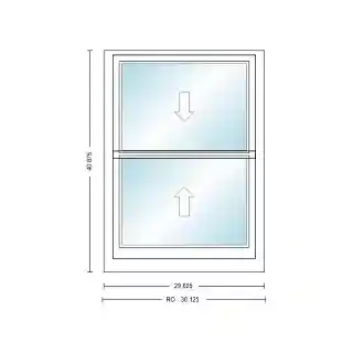Main 1 - ANDERSEN 400 SERIES TW2432 WHT DH UNIT HIGH PERF LOW-E4 GLASS # 1611857 - Arlington Coal & Lumber