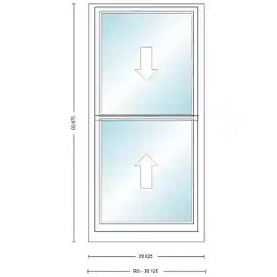 ANDERSEN 400 SERIES TW24410 WHT DH UNIT HIGH PERF LOW-E4 GLASS # 16000064 - Arlington Coal & Lumber