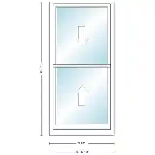 Main 1 - ANDERSEN 400 SERIES TW24410 WHT DH UNIT HIGH PERF LOW-E4 GLASS # 16000064 - Arlington Coal & Lumber