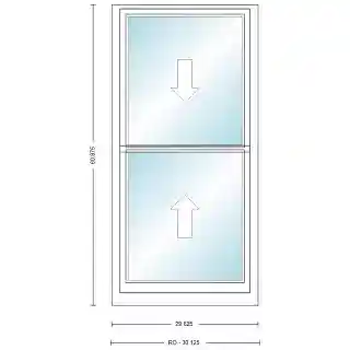 Main 1 - ANDERSEN 400 SERIES TW24410 WHT DH UNIT HIGH PERF LOW-E4 GLASS # 16000064 - Arlington Coal & Lumber