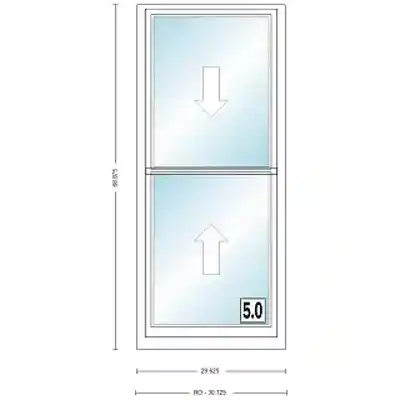 ANDERSEN 400 SERIES TW2456 WHT DH UNIT HIGH PERF LOW- E4 GLASS # 1647525 - Arlington Coal & Lumber