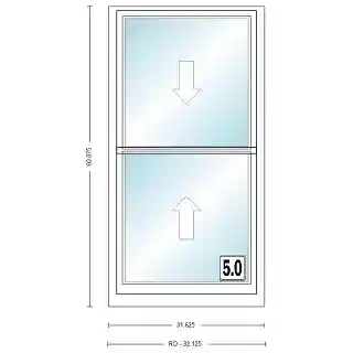 Main 1 - ANDERSEN 400 SERIES TW26410 WHT DH UNIT HIGH PERF LOW- E4 GLASS # 1600072 - Arlington Coal & Lumber