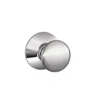 Main 1 - SCHLAGE PLYMOUTH PASSAGE KNOB BRIGHT CROME F10 PLY 625 - Arlington Coal & Lumber