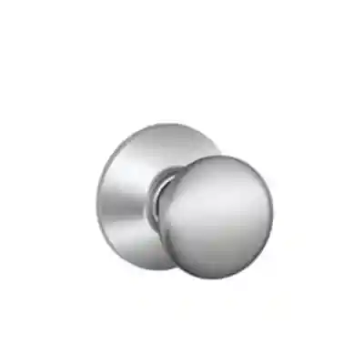 SCHLAGE PLYMOUTH PASSAGE KNOB BRUSHED CHROME F10 PLY 626  - Arlington Coal & Lumber