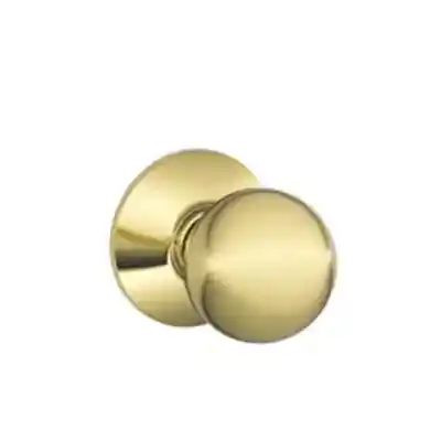 SCHLAGE ORBIT PASSAGE KNOB BRIGHT BRASS F10 ORB 605  - Arlington Coal & Lumber