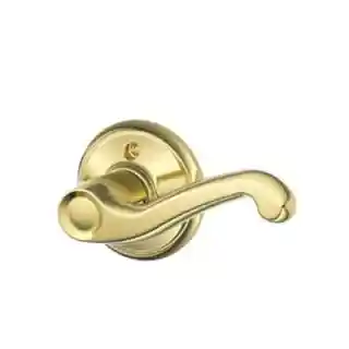 Main 1 - SCHLAGE FLAIR DUMMY KNOB BRIGHT BRASS F170 FLA 605  - Arlington Coal & Lumber