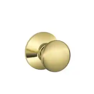 Main 1 - SCHLAGE PLYMOUTH DUMMY KNOB BRIGHT BRASS F170 PLY 605 - Arlington Coal & Lumber