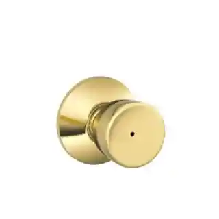 Main 1 - SCHLAGE BELL PRIVACY KNOB BRIGHT BRASS F40 BEL 605  - Arlington Coal & Lumber