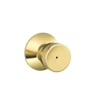 Main 1 - SCHLAGE BELL PRIVACY KNOB BRIGHT BRASS F40 BEL 605  - Arlington Coal & Lumber