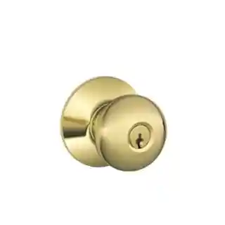Main 1 - SCHLAGE F51 PLY 605 ENTRY LOCK. BRIGHT BRASS FINISH - Arlington Coal & Lumber