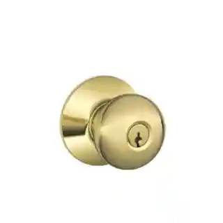 Main 1 - SCHLAGE F51 PLY 605 ENTRY LOCK. BRIGHT BRASS FINISH - Arlington Coal & Lumber