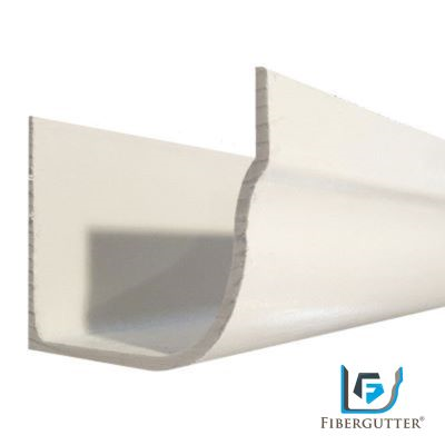 Main 2 - 4 X 5 FIBER-GUTTER WHITE FIBERGLASS GUTTER 24'-0" LENGTH (50-YR WARRANTY) - Arlington Coal & Lumber